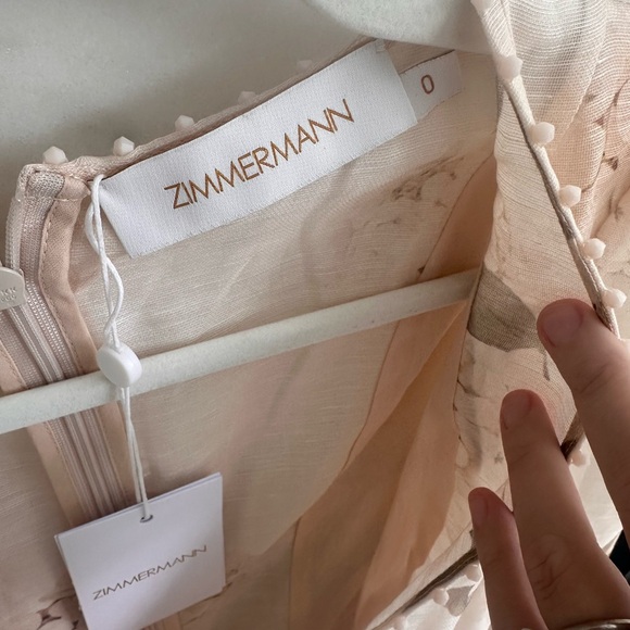 Zimmermann Cream Floral Mini Dress - Picture 5 of 12